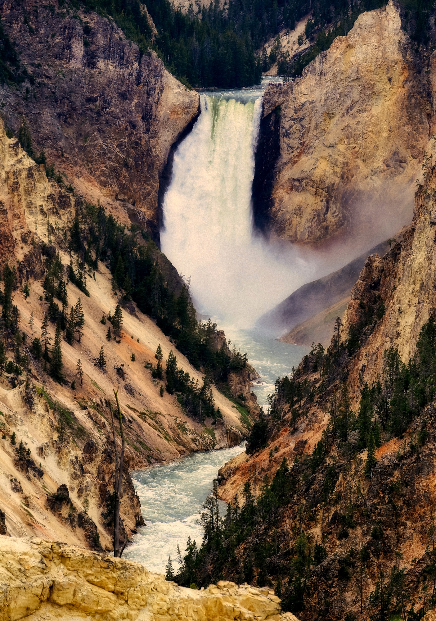 Waterfall Yellowstone National park free image download