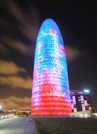 Barcelona Night Torre Agbar Places