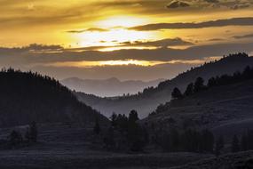 Lamar Valley Sunset Landscape