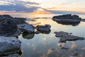 Ocean Sunrise Rocks