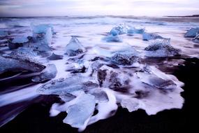 Iceland Frozen ocean coast