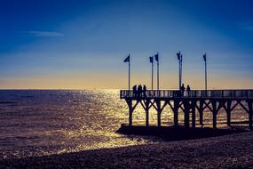 Pier Sunset Colourful