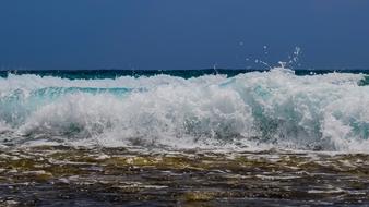 Wave Smashing Water