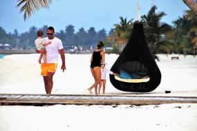 Relaxing Family on Maldives