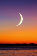 Sunset Moon landscape