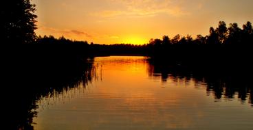 Sunset Nature Panoramic view