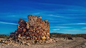 Ruined brick tower Landscape