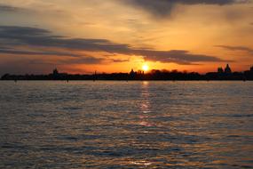 Venice with the dawn over the city