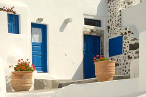 Greece Houses Blue