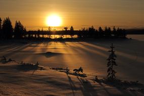 Sunset Dawn winter nature