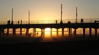 Beach Sunset Ocean Huntington