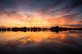 Lake Sunset Sky