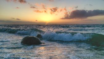 Sunset Sea Beach