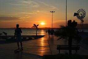 Sunset Body Of Water Dawn