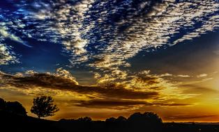 Silhouette Sunset Sky