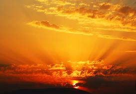 Evening sky light nature