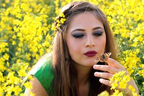 Girl Butterfly macro