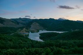 Lake Sunset Ruesga nature