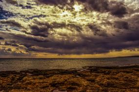 Beach Rocky Sky