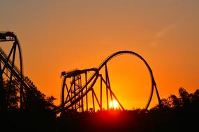 Park Sunset Roller Coaster