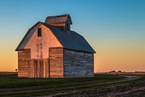 Aging Barn at Sunset