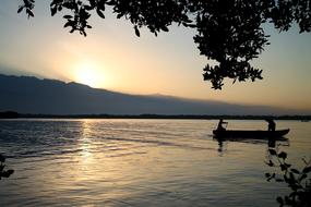 Body Of Water lake at Sunset Dawn