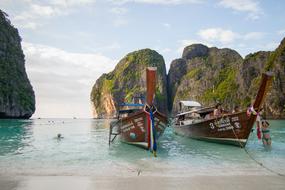 Thailand The Beach boats