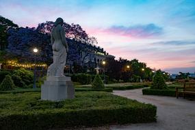 Statue Sunset Sky