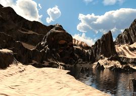 desert sand mountains stone dune