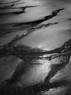 Beach Sand Water Black And white