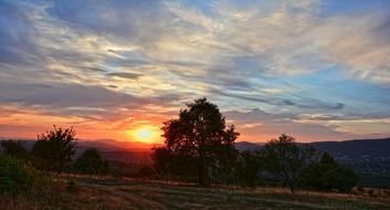 Sun Sunset Mountain