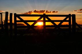 fence Gate at Sunset