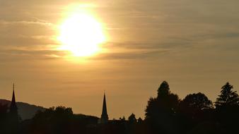 Mosel City at Sunset