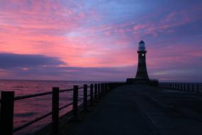 Lighthouse Sunrise Sky Rising