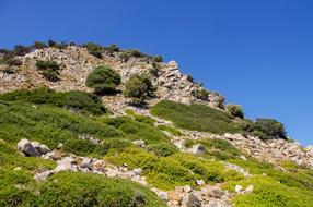 landscape of mountain rock in greece