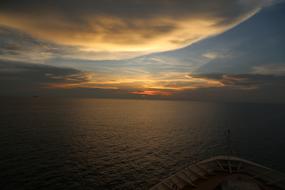 Sunset Ship Sea