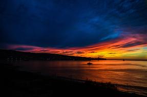 Sunset Sun Blue