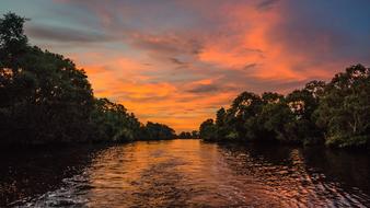 Sunset River Water