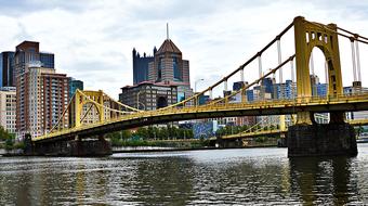 America Pittsburgh Bridge cityscape