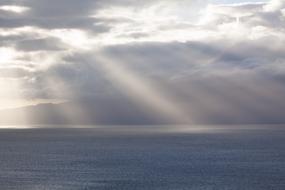 Clouds Horizon Sunbeam