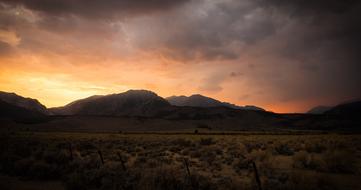 Sunset Mountains Sunlight