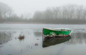 Lake Boat Winter