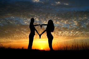 Girl Sunset Balloons
