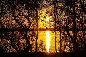 Steinhuder Sea sunset Landscape