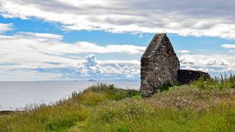 medieval ruin on seaside, uk, Scotland, St Andrews