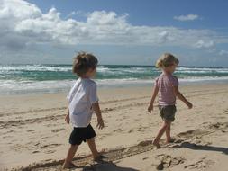 children on Queensland Australia Beach