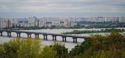 Kiev Ukraine River bridge