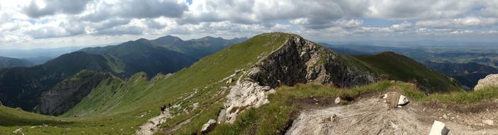 Mountains Tops panorama Landscape