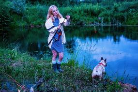 Girl Fishing Rod