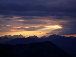 Alpine Sky Clouds sunset